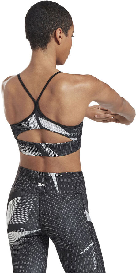 Reebok Meet You There AOP Tri-Back sports bh Grå