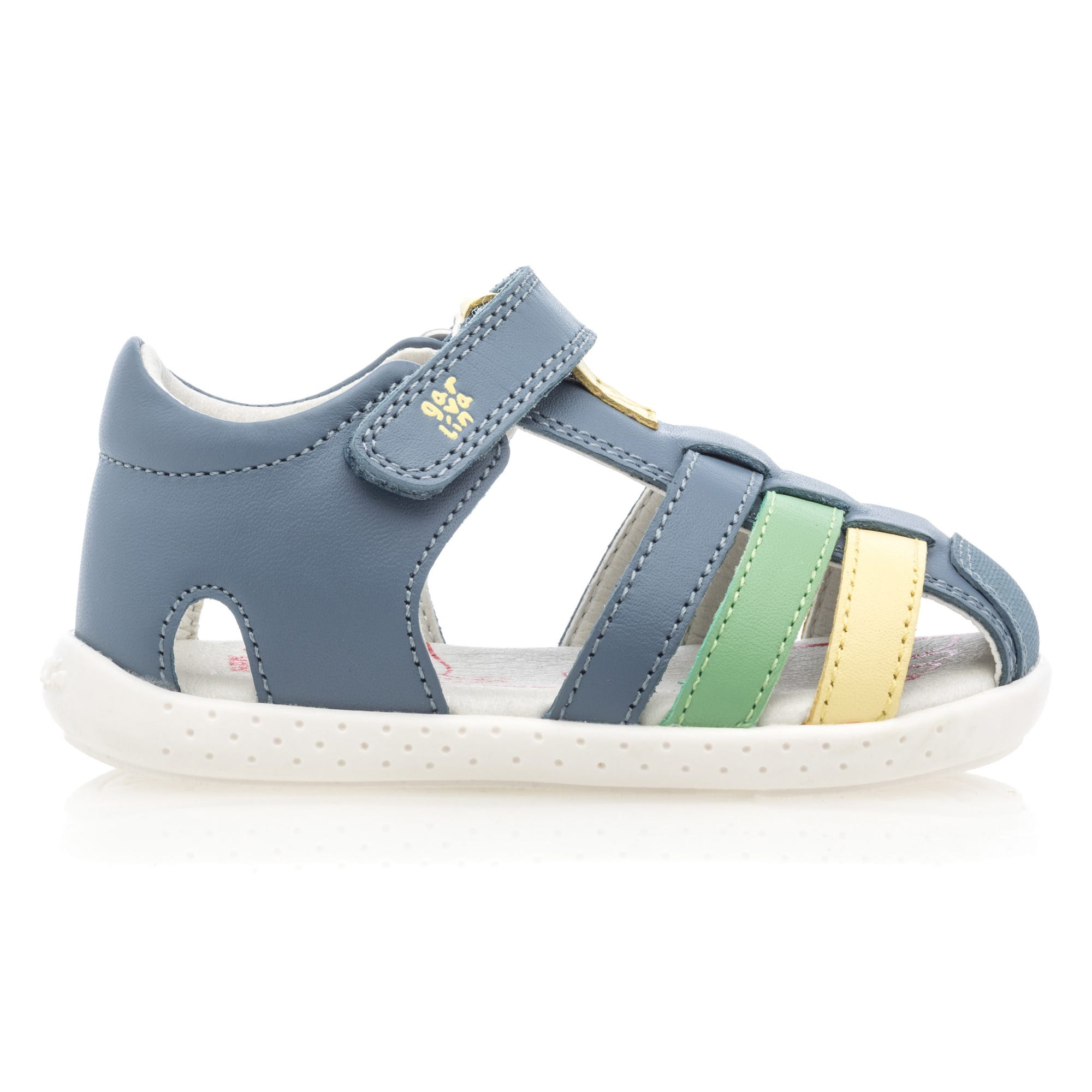 Sandales Bébé garçon en cuir bleu