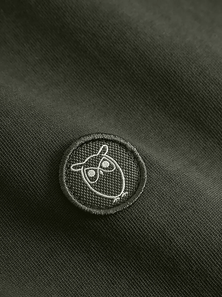 KNOWLEDGE COTTON APPAREL Langarmshirt  dunkelgrün