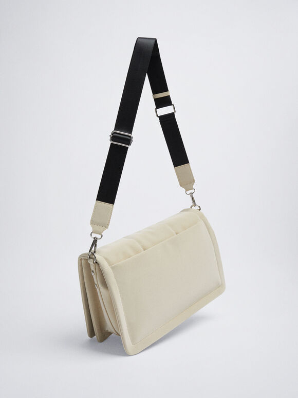 Bolsa de ombro acolchoada - Off-White