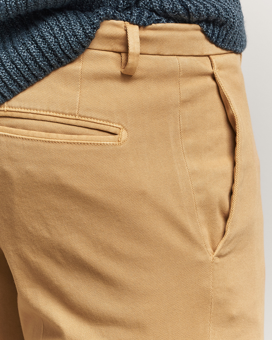 Boglioli Cotton Twill Trousers Beige