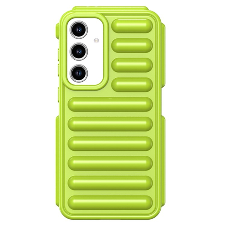 Samsung Galaxy S24 FE Gepolsterte 3D Puffer Gummi Case Hülle - Grün