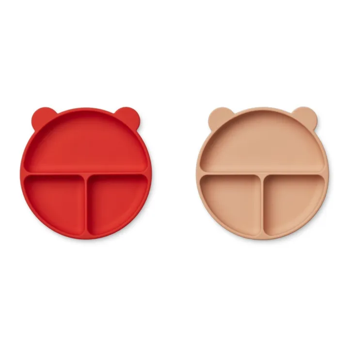 Liewood Assiettes Merrick en silicone - Set de 2 | Rouge
