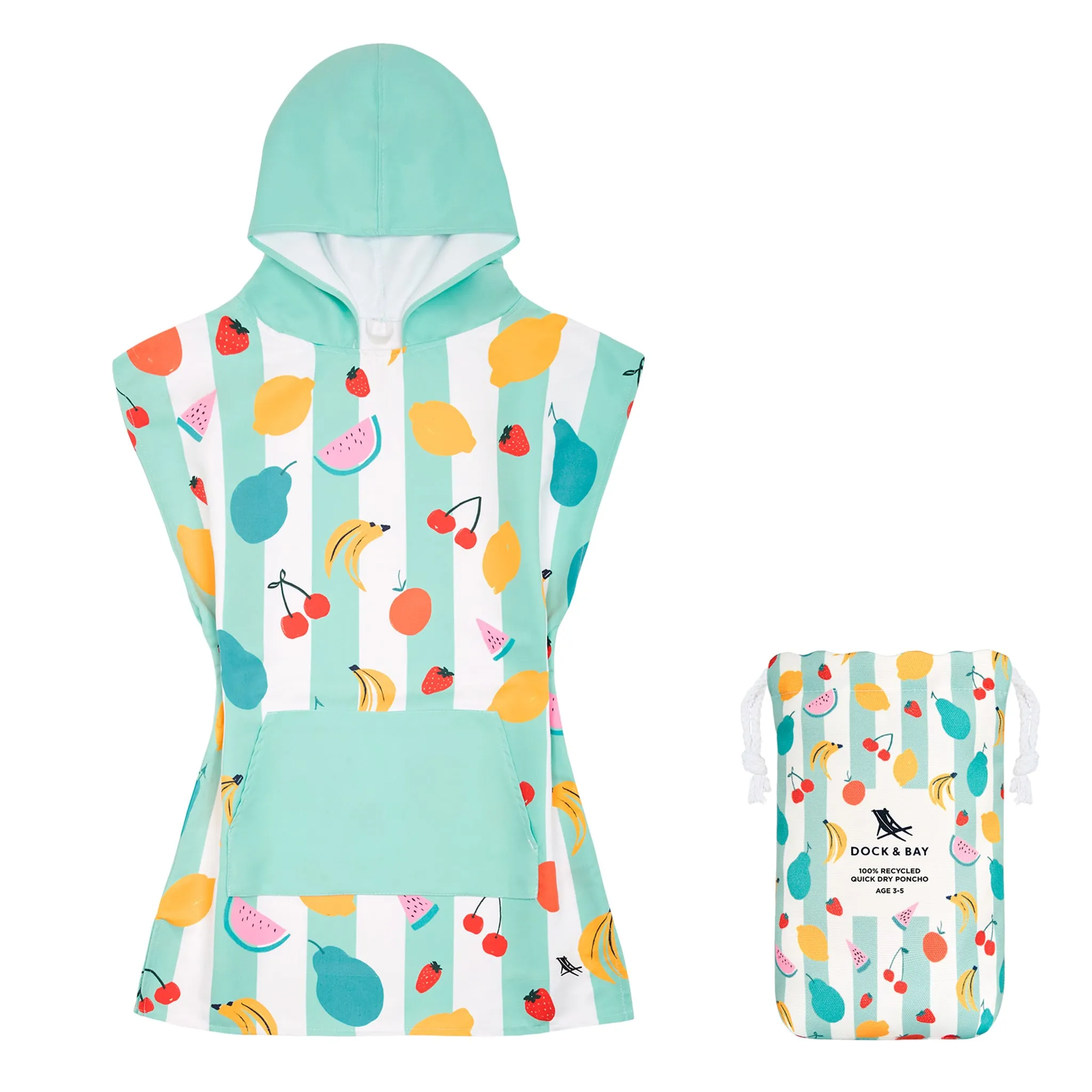 Dock & Bay Poncho 3-5ans - Fruits