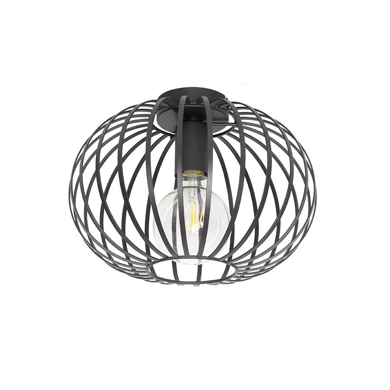 Design plafondlamp zwart 30 cm - Johanna