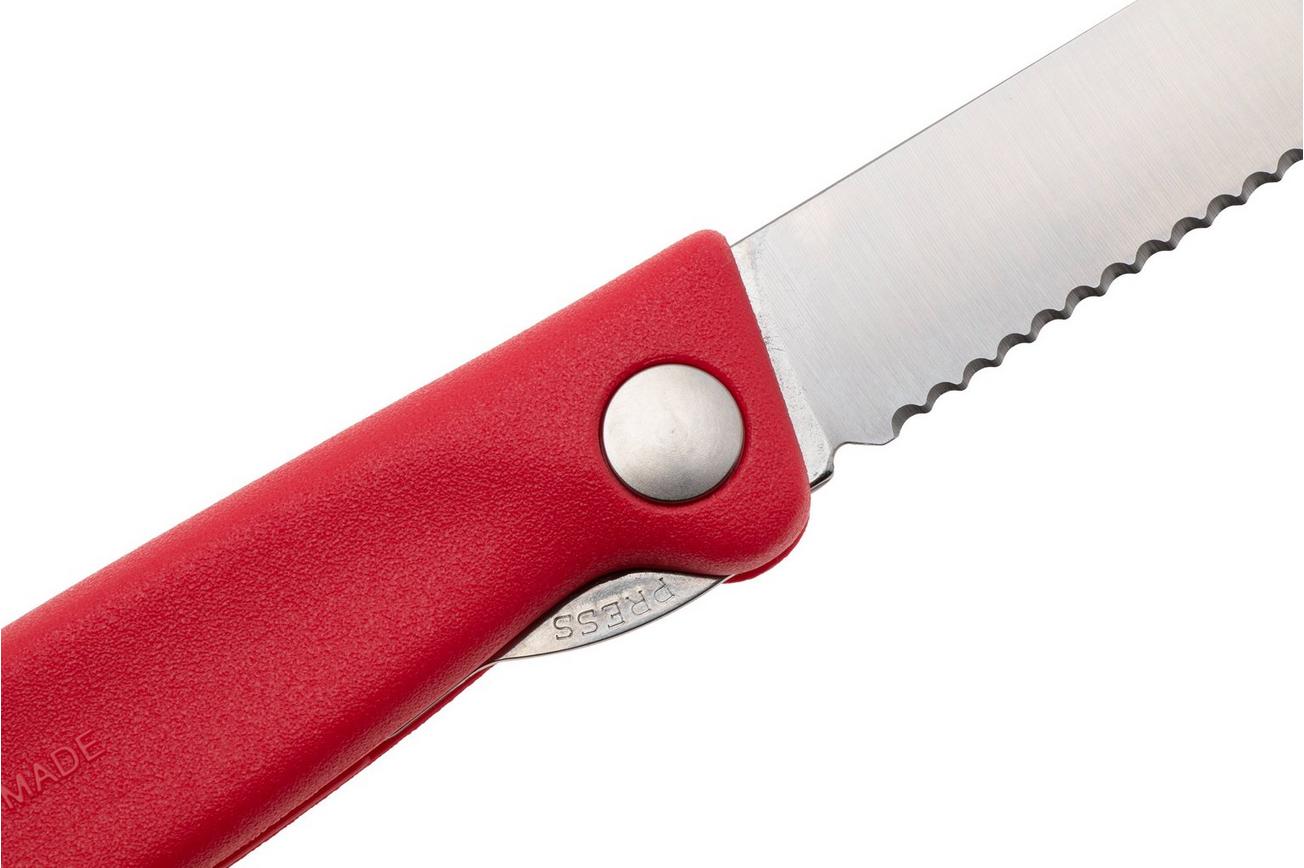 Victorinox Swiss Classic Picnic Knife 6.7831.FC1 Wavy, Red, vouwbaar gekarteld groentemes