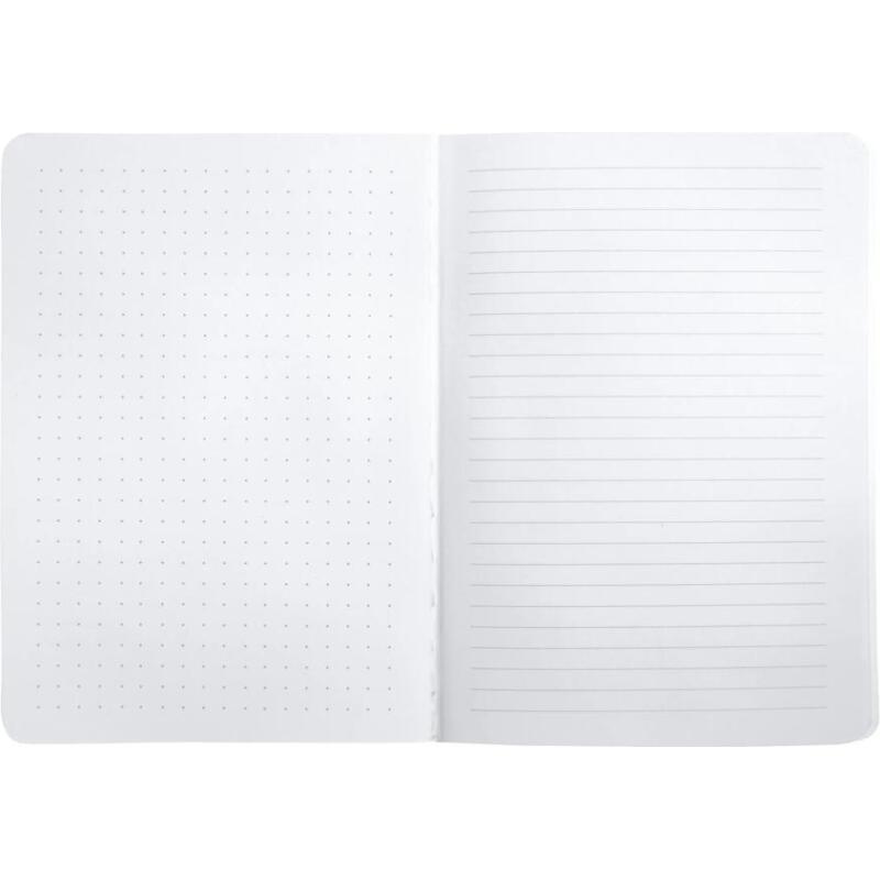 Notebook Ariel ligné et dots 10,5 x 15 cm - Argent