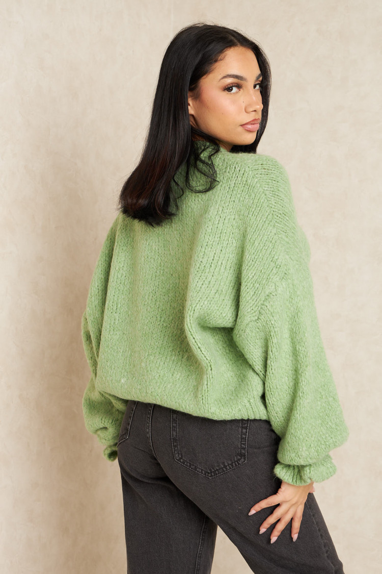 Pull en laine vert