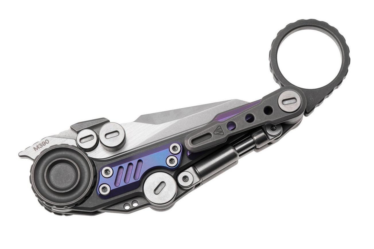 NOC Knives Shuukaku MT-1104 Two Tone M390, Titanium Purple Inlay, zakmes