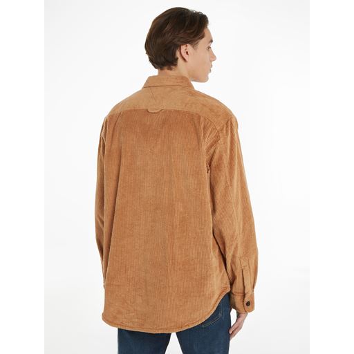 Tommy Hilfiger Solid Fløjls Overshirt, Desert Khaki, S