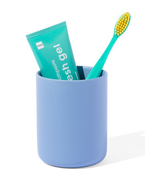 gobelet pour brosse à dents bleu