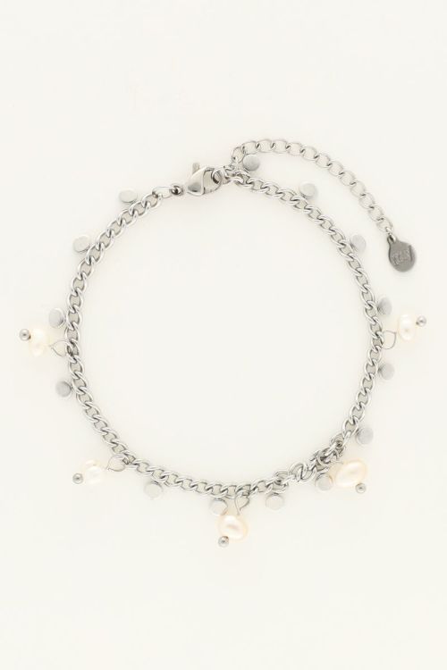 Armband met kleine munten en parels