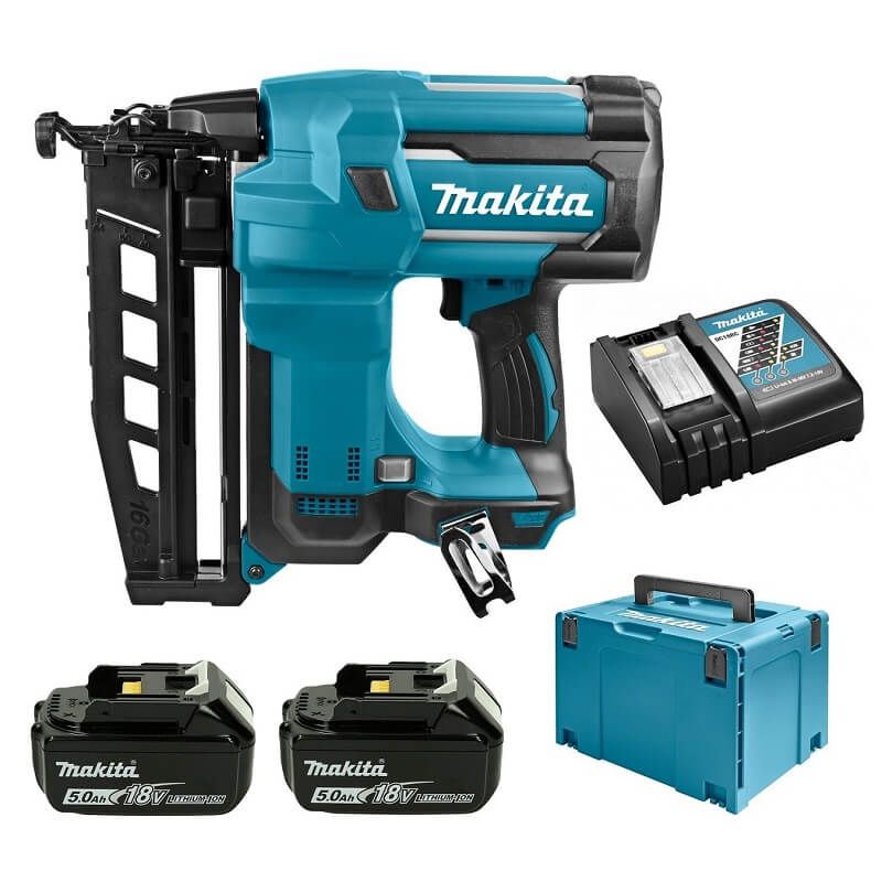 Makita DBN600RTJ 18V Li-ion accu brad tacker set (2x5.0Ah) in Mbox