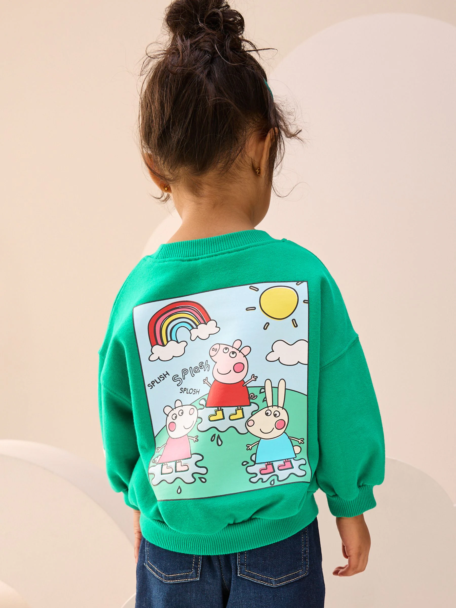 Groen - Peppa Pig sweatshirt met ronde hals (3mnd -7jr)