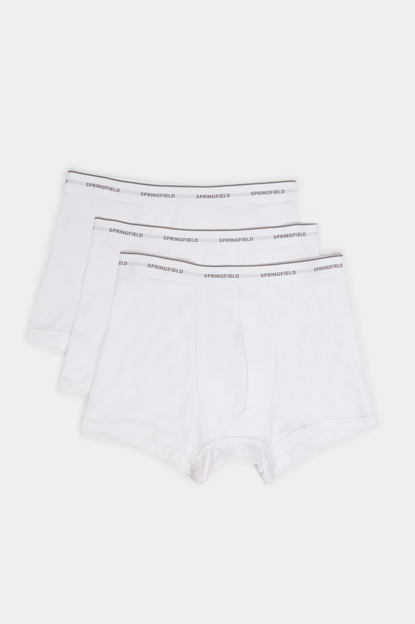 Pacote com 3 cuecas boxer básicas - brancas