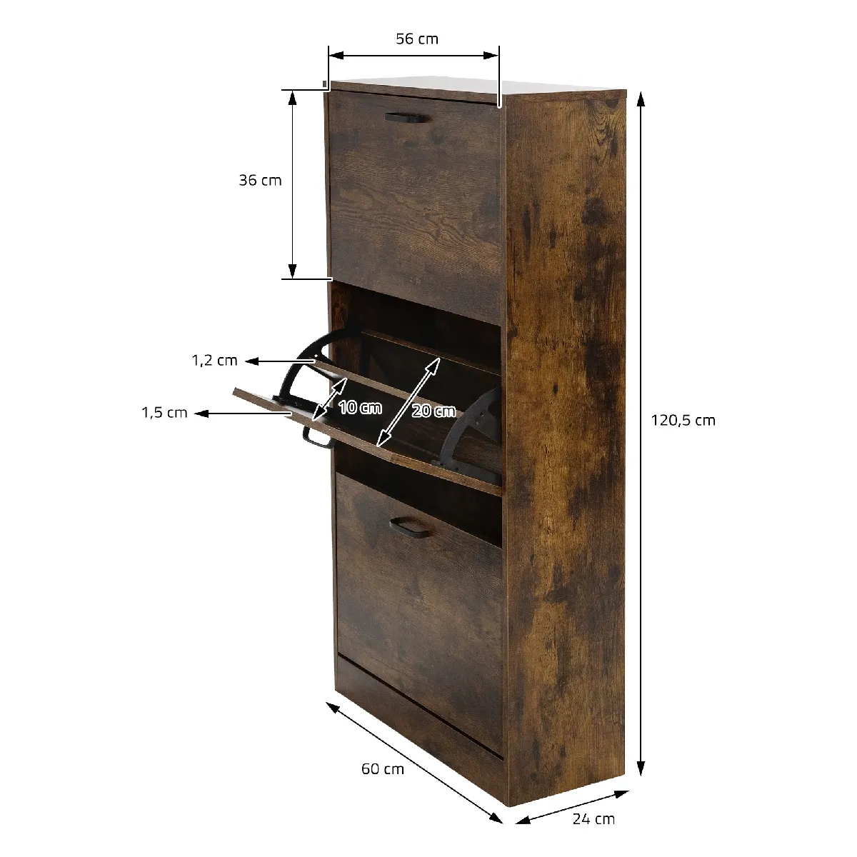 ML-Design Armoire à Chaussures