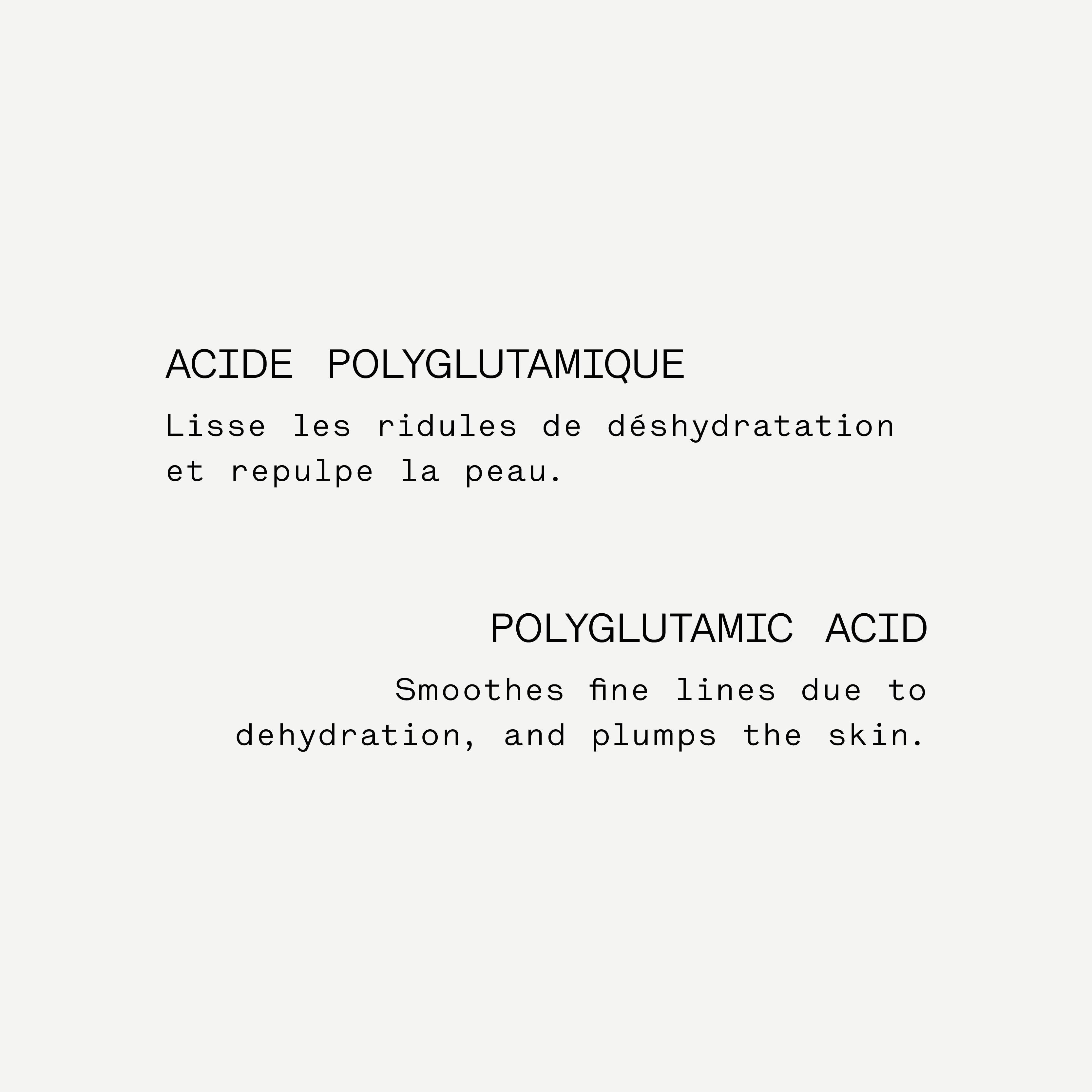 A32 - Sérum repulpant<br>Acide polyglutamique 3% + extrait d'algue rouge