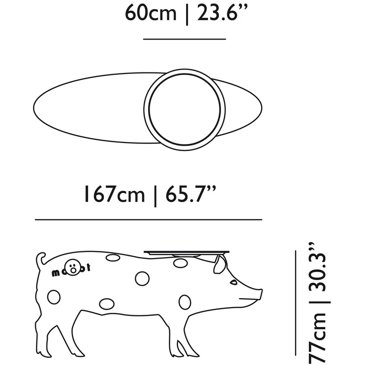 Moooi - Pig Table, schwarz