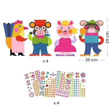Djeco Sticker 3-6: Glitzer