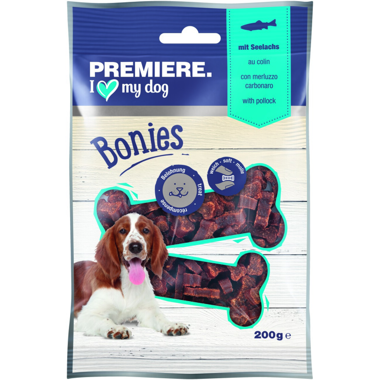 PREMIERE Hund Snack Bonies 200g Seelachs
