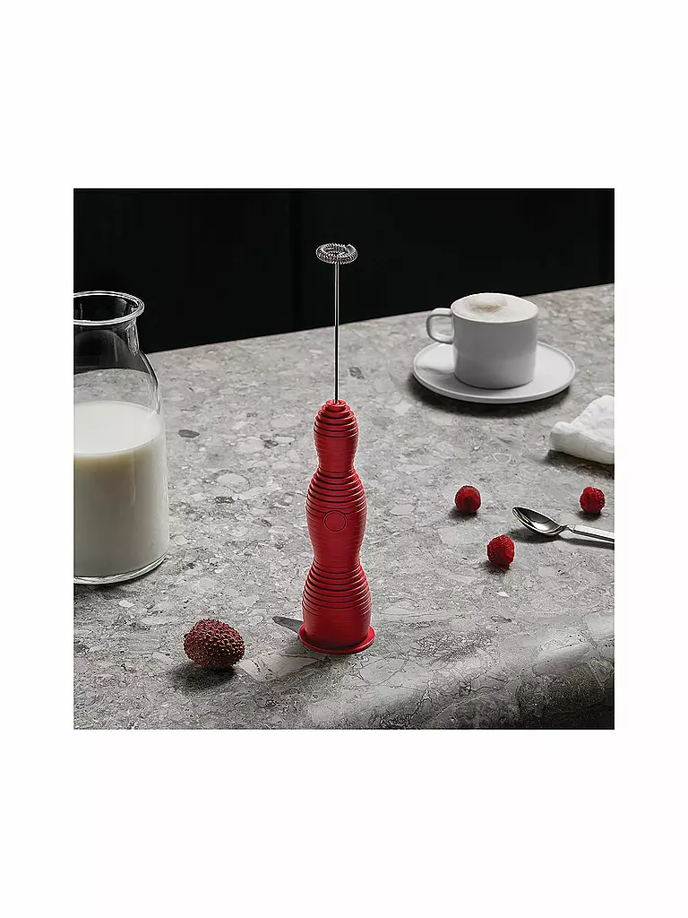 ALESSI Milchschäumer Pulcina Rot rot