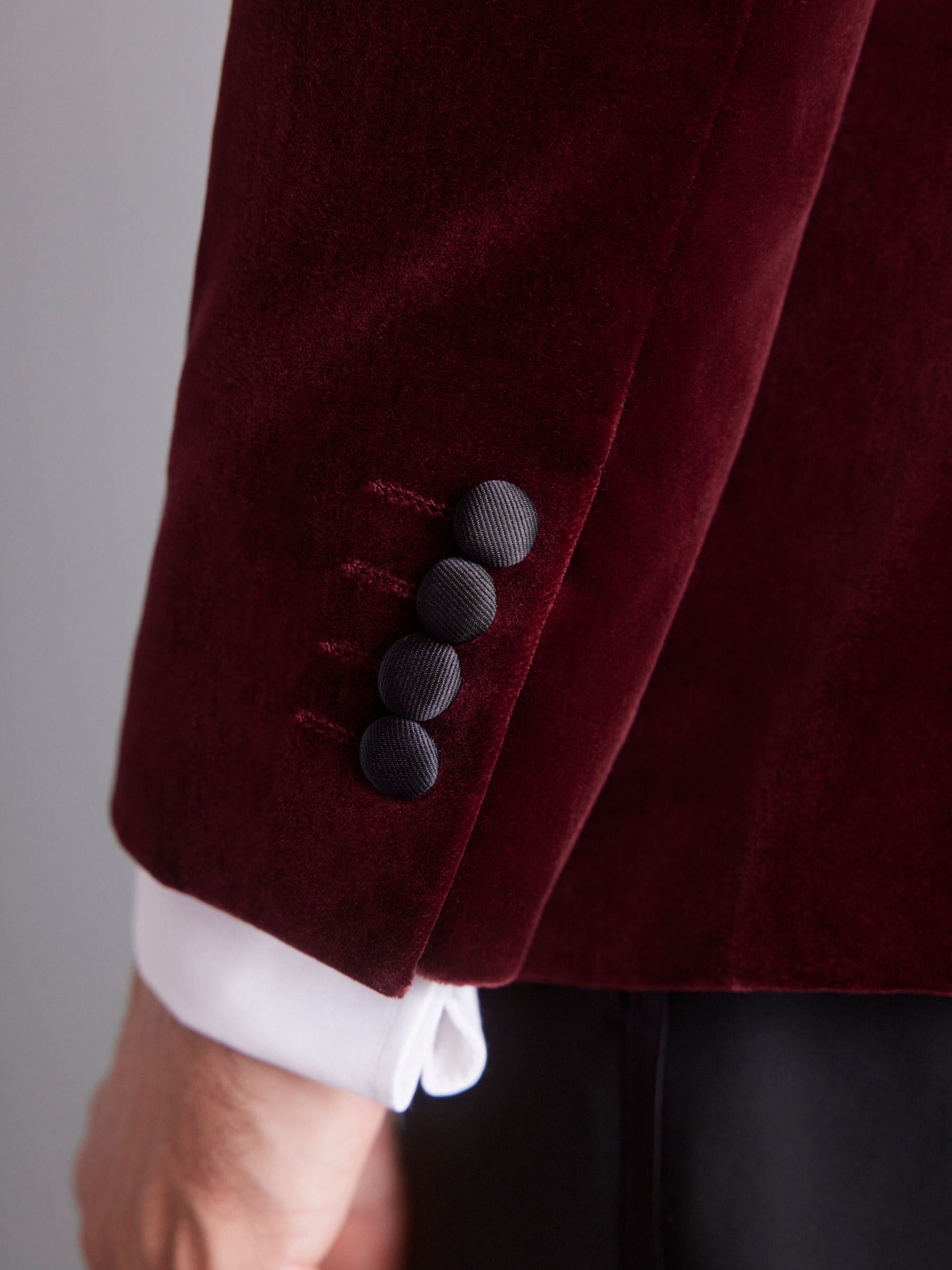 Bordeauxrood - Slim Fit - Signature Pontoglio Italiaanse fluwelen blazer