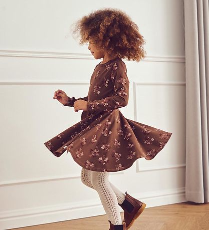 Müsli Kleid - Flora Swing - Bark/Cabernet/Nachtigall
