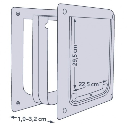 Porta branca para cães