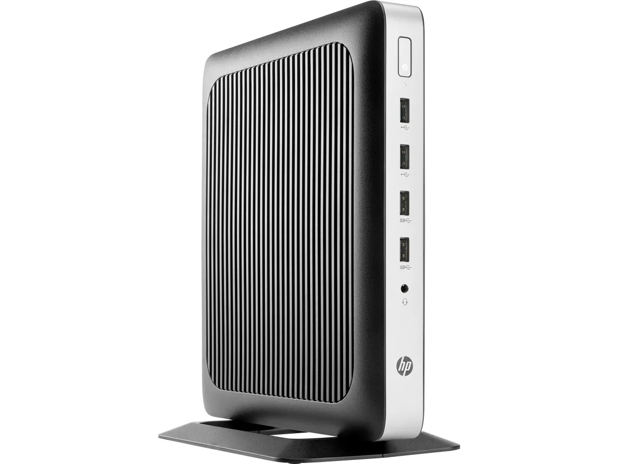 HP t630 - Tynd klient - tower - 1 x GX-420GI op til 2.2 GHz - RAM 4 GB - flash 8 GB - Radeon R7E - Gigabit Ethernet - HP ThinPro - skærm: ingen - tastatur: dansk - TAA-kompatibel
