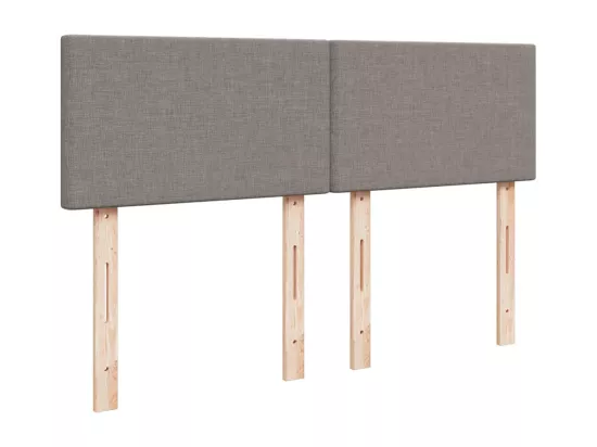 Sommier à lattes de lit avec matelas Taupe 160x200 cm Tissu