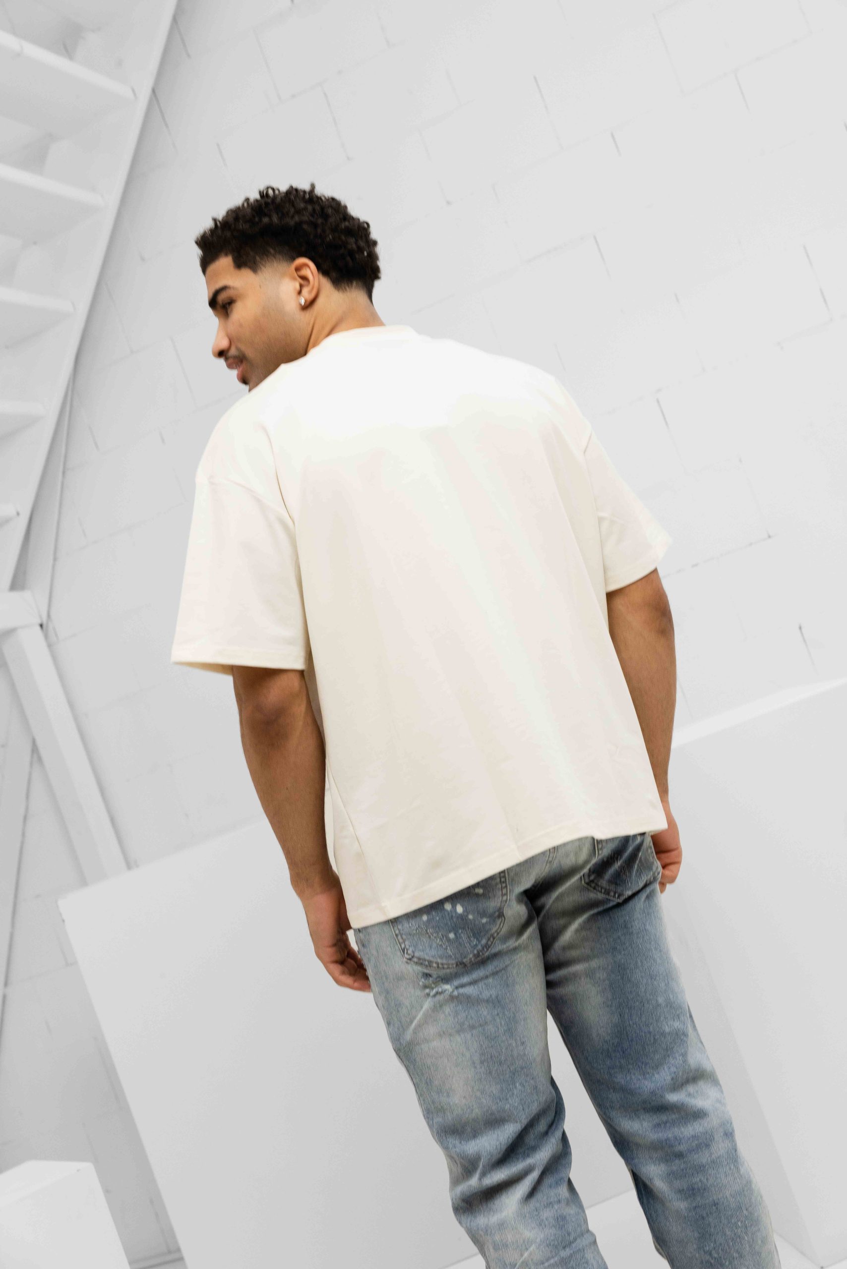 Project X Paris Varsity T-Shirt Heren Gebroken Wit