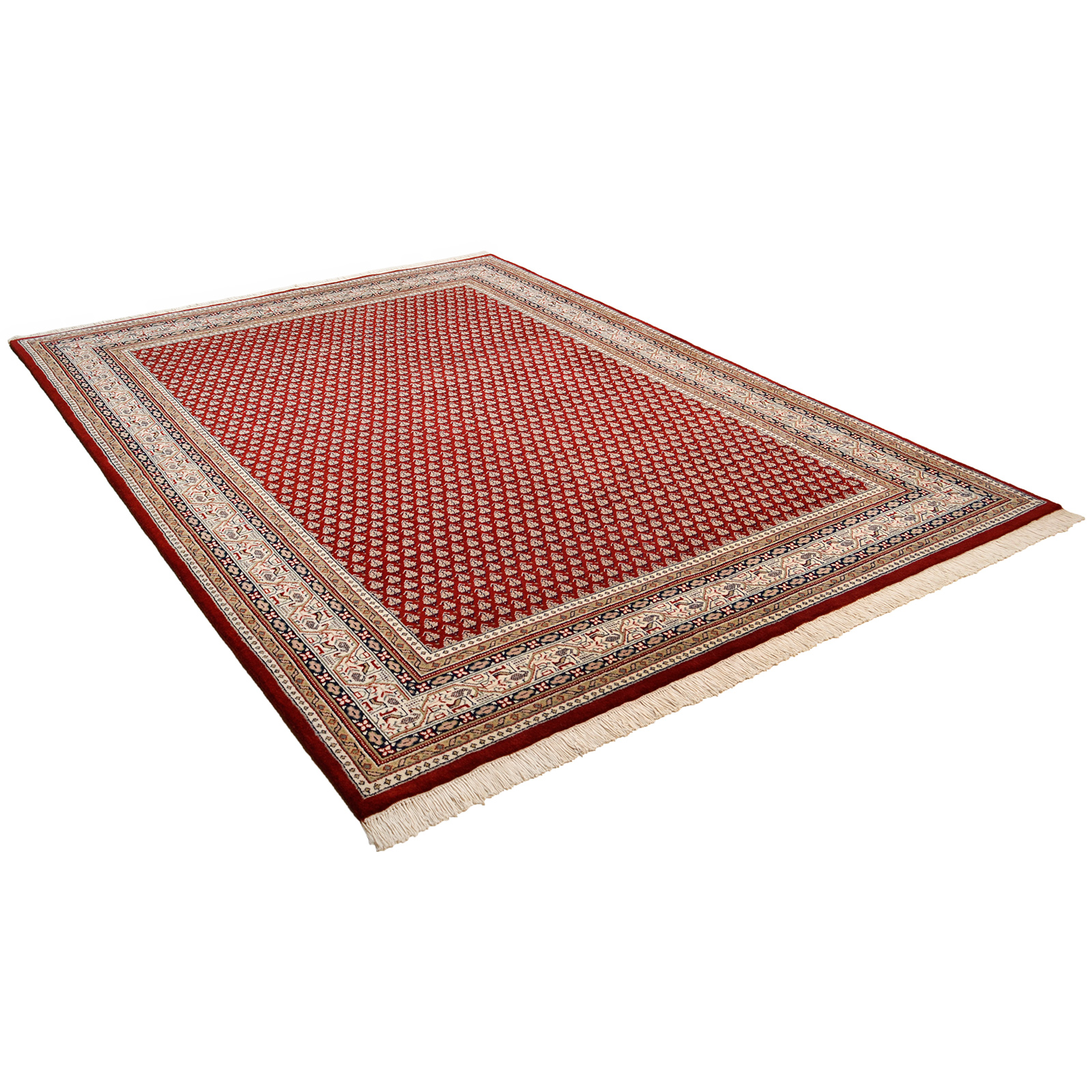 Orientteppich - rot-creme - 90x160 cm