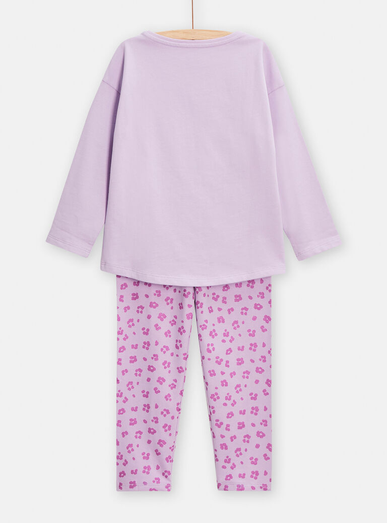 Pyjama violet animation sirènes pour fille