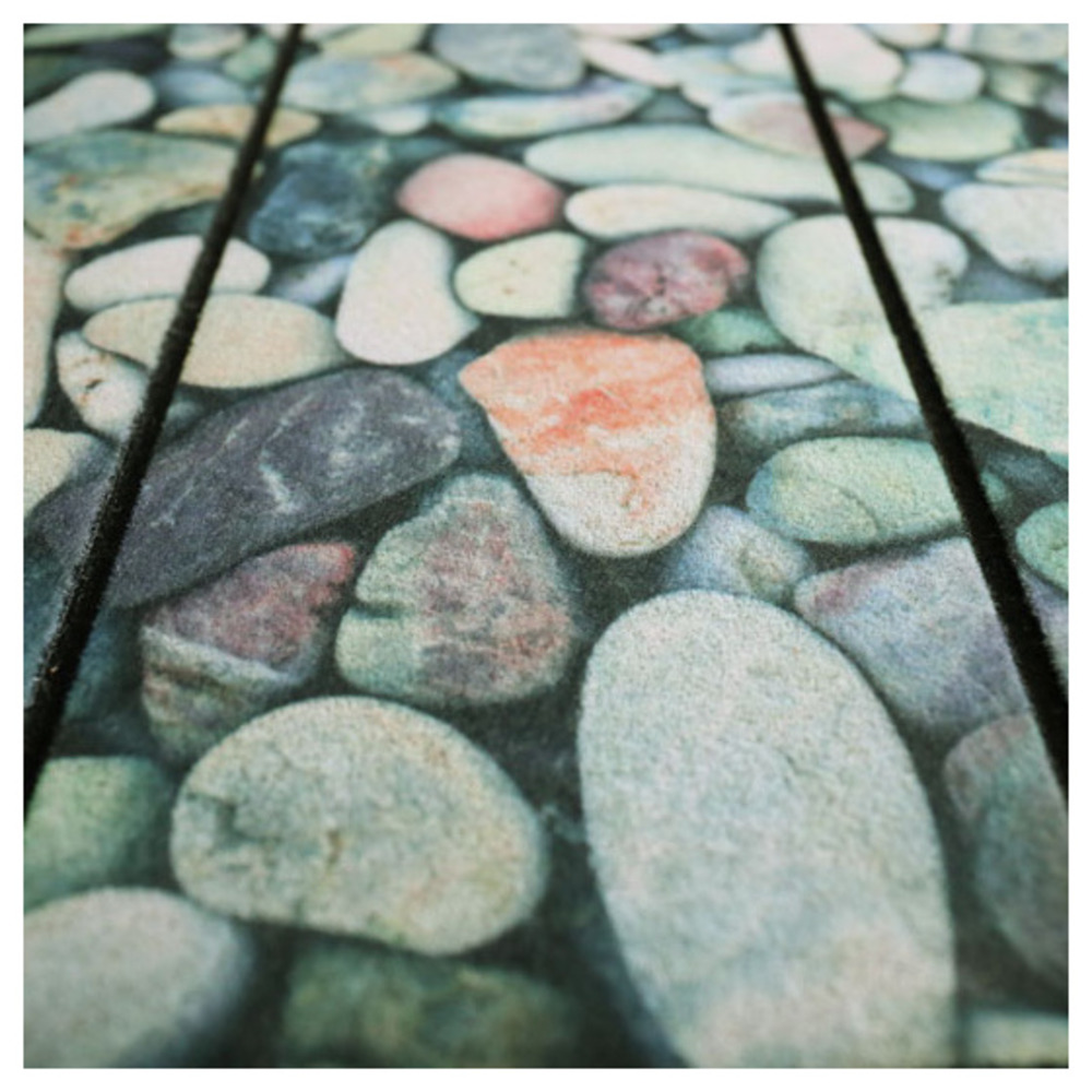 Paillasson caoutchouc recyclé 45 x 75 cm - galets