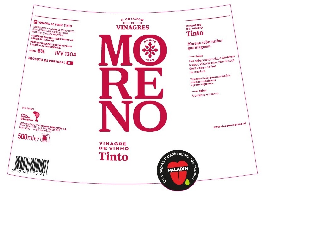 VINAGRE MORENO TINTO 500 ML