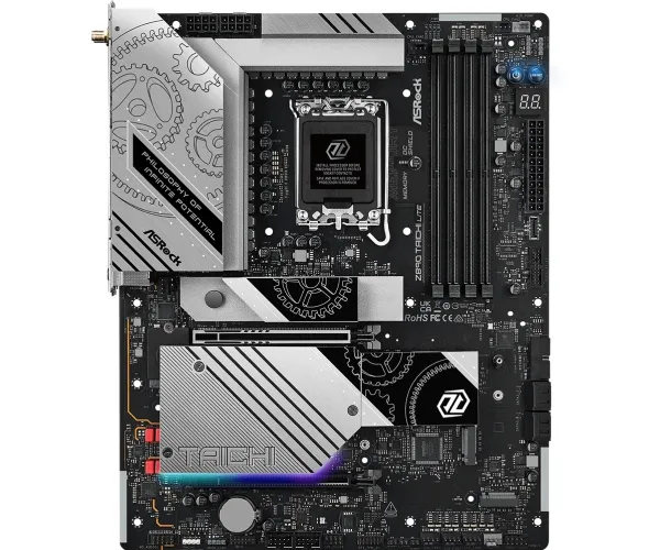 ASRock Z890 TAICHI LITE - Bundkort - ATX - LGA1851 sokkel - Z890 Chipset - USB4, USB-C 3.2 Gen 2x2, USB 3.2 Gen 1, USB 3.2 Gen 2 - 2.5 Gigabit LAN, 5 Gigabit Ethernet, Wi-Fi 7, Bluetooth - onboard grafik (CPU påkrævet) - HD Audio (5.1-kanal)
