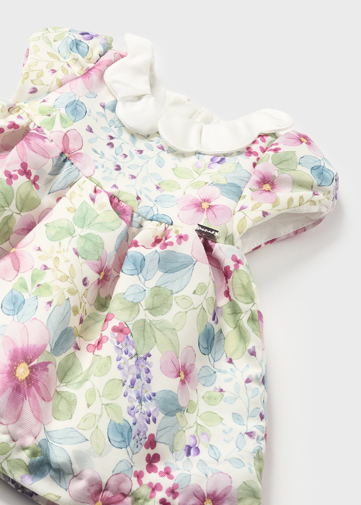 Vestido de estampa mikado para recém-nascido