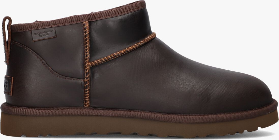 bruine ugg vachtlaarzen classic ultr mini lthr