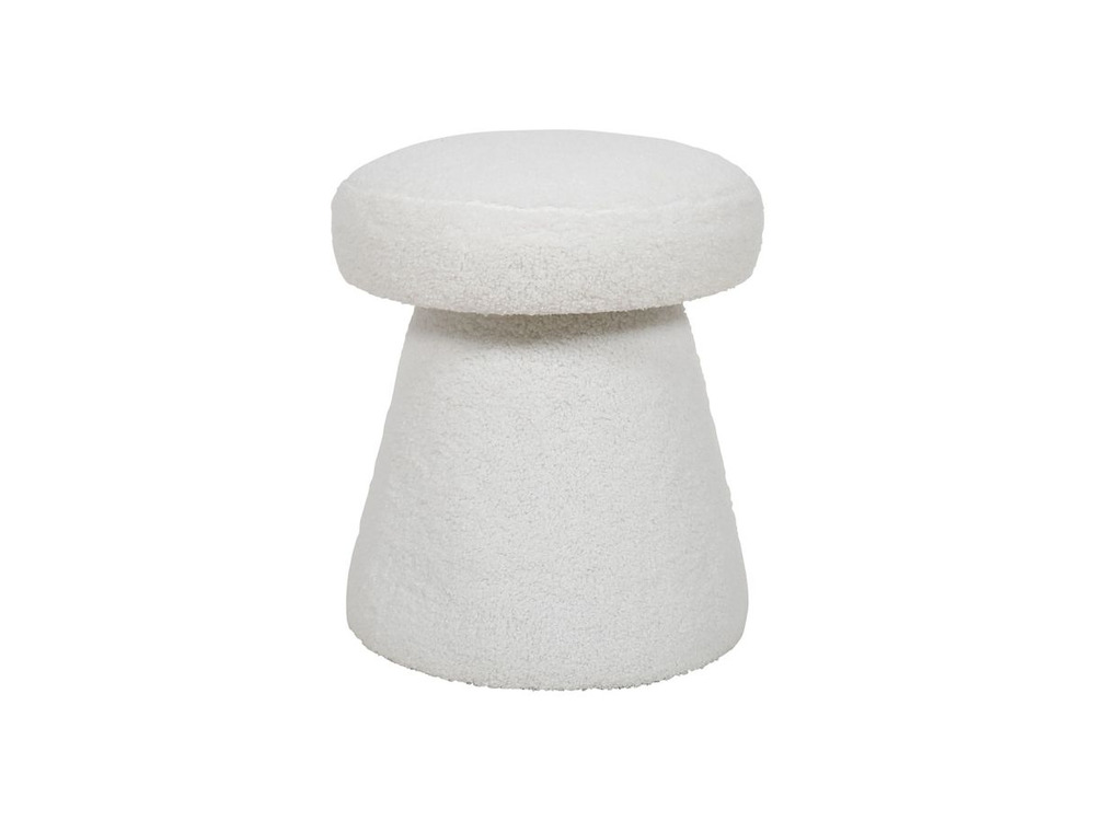 Tabouret bouclette blanc flora