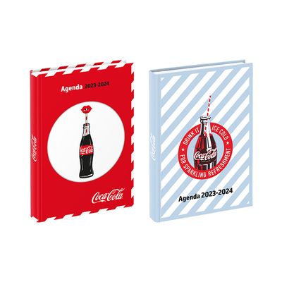 Agenda Coca Cola - 1 jour par page - 12 x 17 cm - bleu ou rouge - Viquel