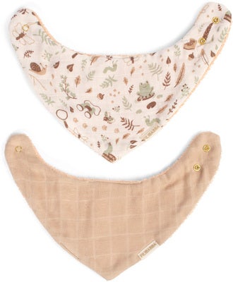 FILIBABBA Bandana Tøysmekker 2-Pakk, Little Wonders/Warm Grey