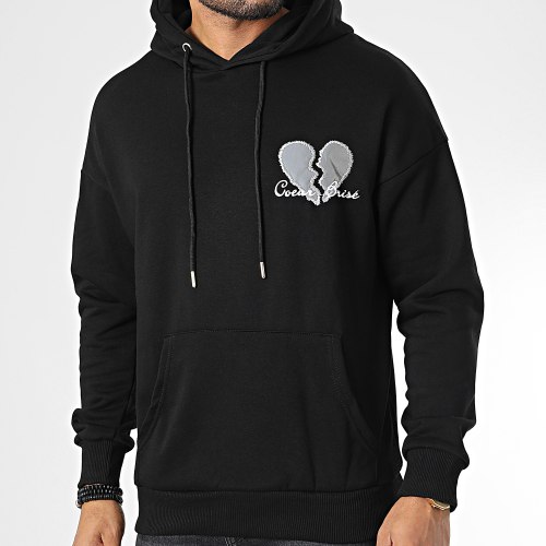 Sweat Capuche LL696 Noir Réfléchissant