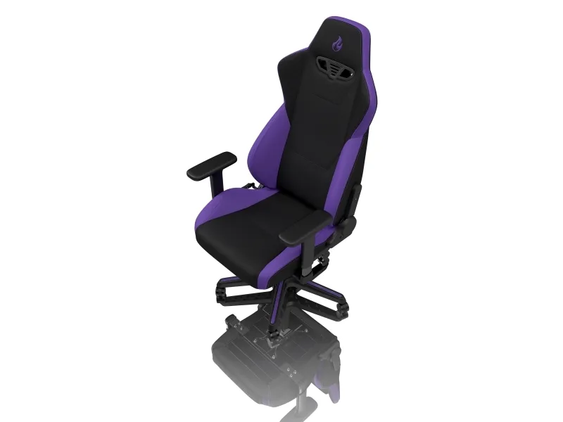 Nitro Concepts S300, Polstret vatteret sæde, Polstret vatteret ryglæn, Sort, Lilla, Sort, Lilla, Stof, Skum, Stof, Skum