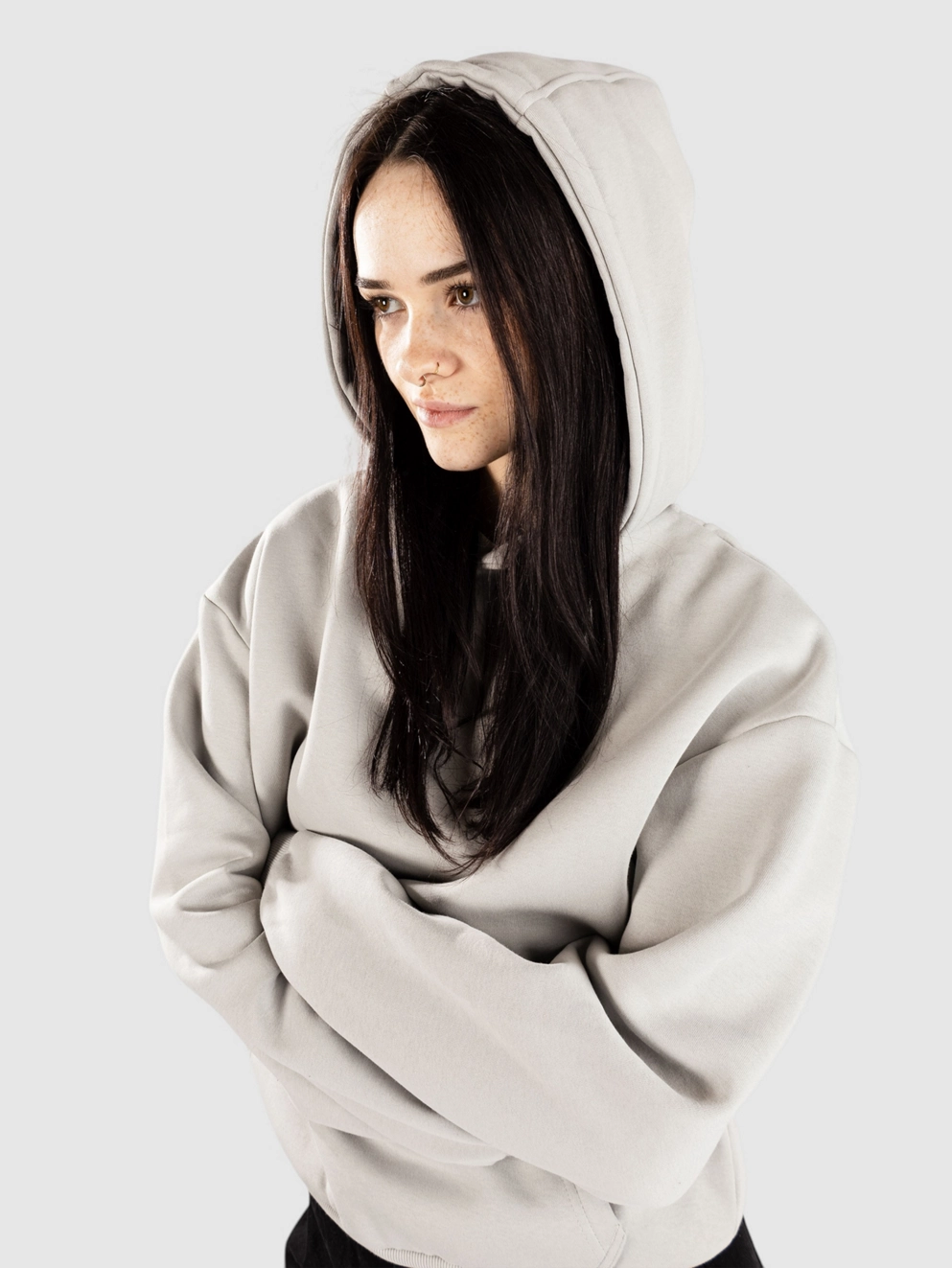 Urban Classics Fluffy Hoodie light asphalt
