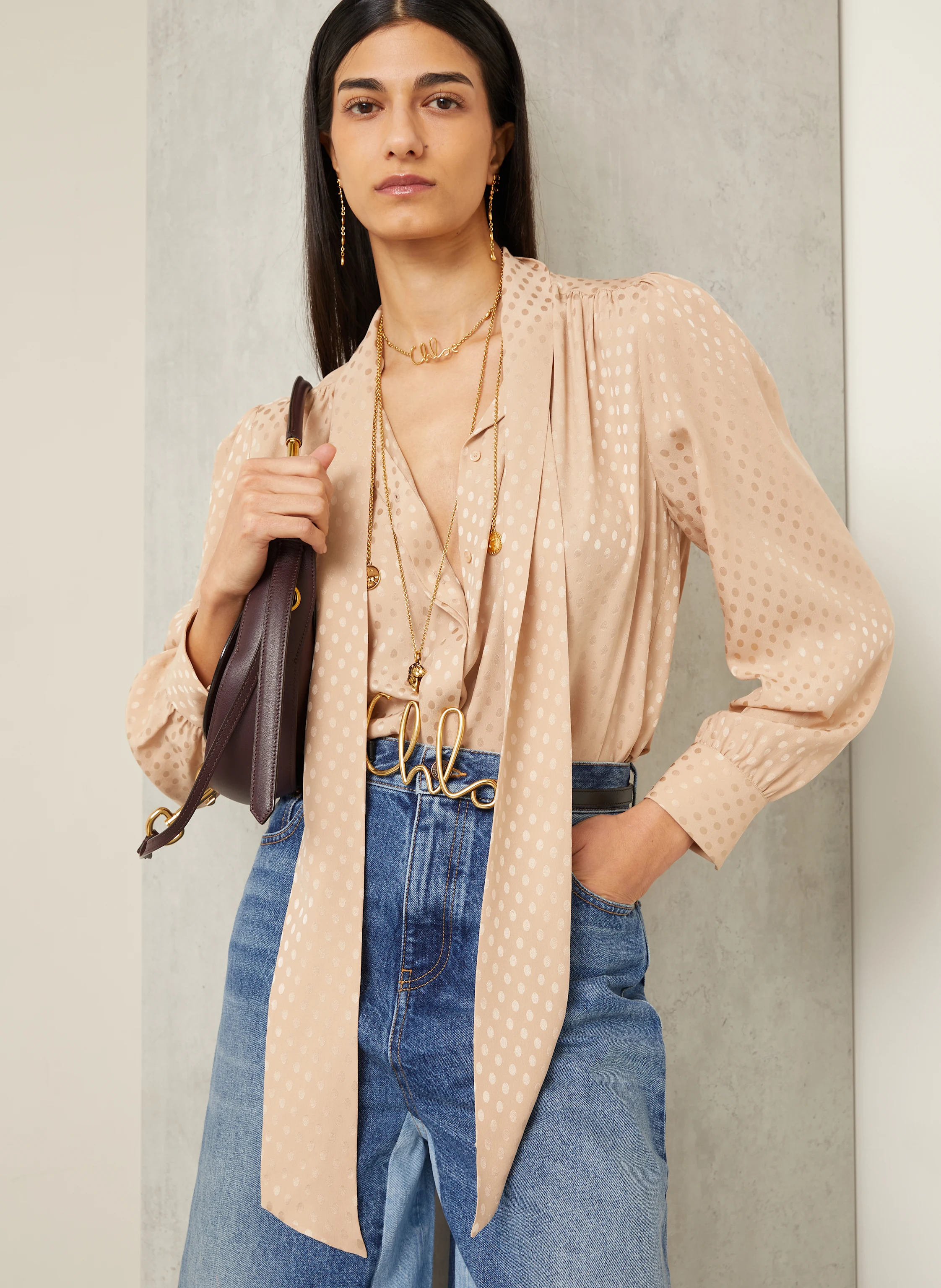 Chloé Seidenbluse mit Schluppe