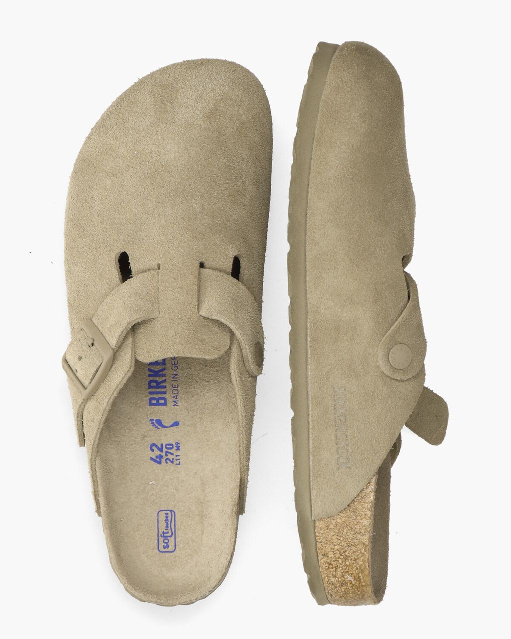 Birkenstock Boston Groen Herenslippers