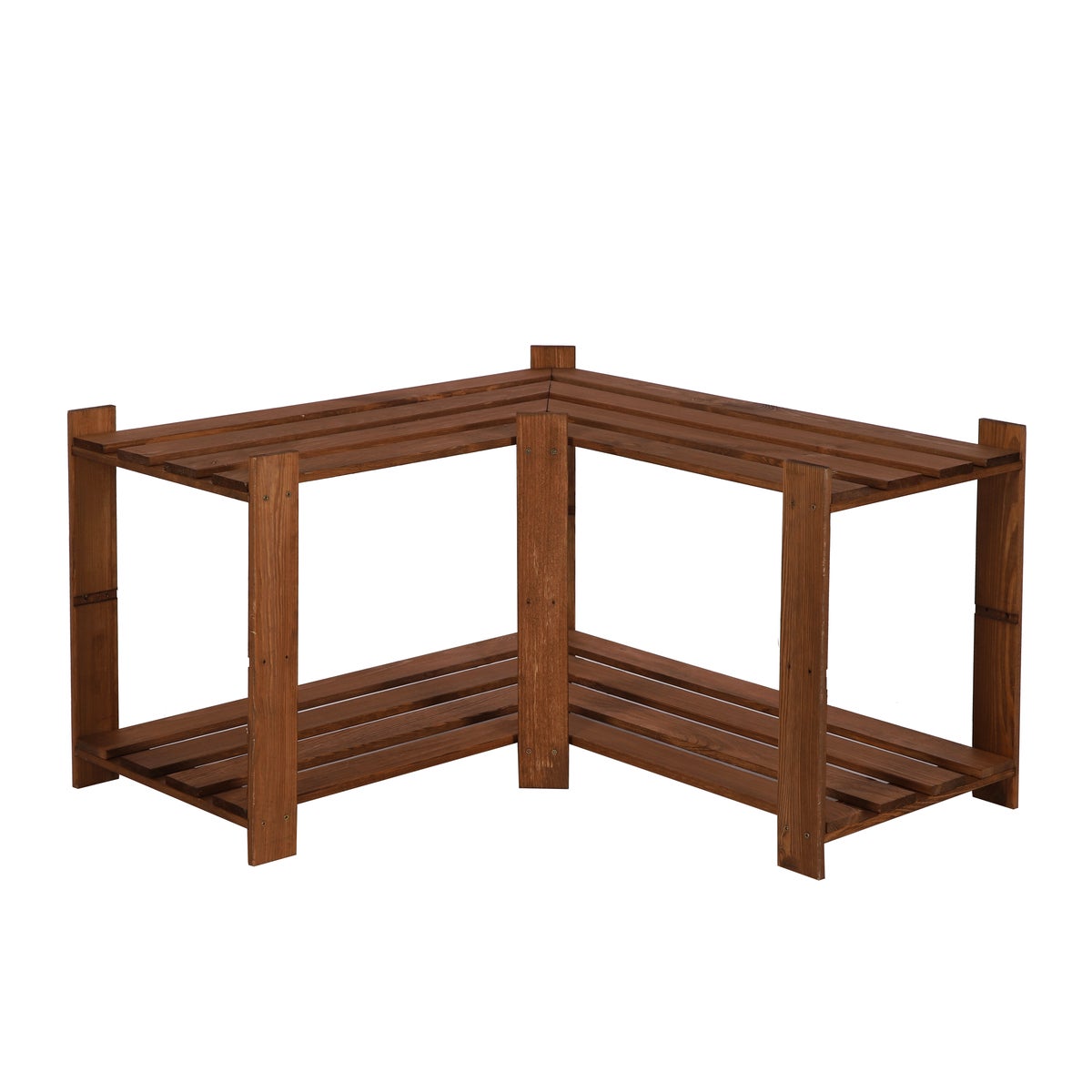 PROREGAL Hoekplank Pinepeak HxBxD 50 x 85 x 38 cm 2 Planken 1,2 cm Dik Dennenhout Bruin