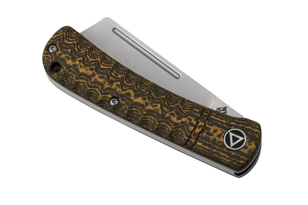 QSP Knife Hedgehog QS142-C, Golden Carbon Fiber, slipjoint zakmes