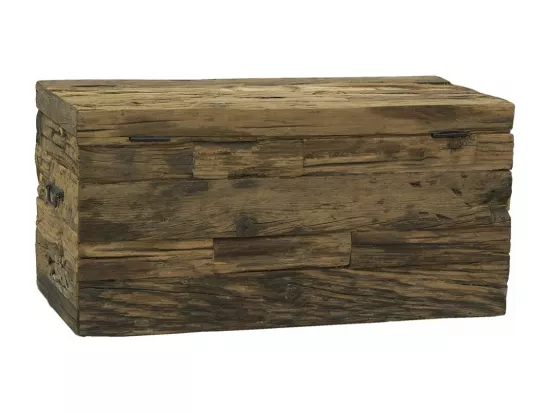 Coffre en bois massif recyclé Grand modèle