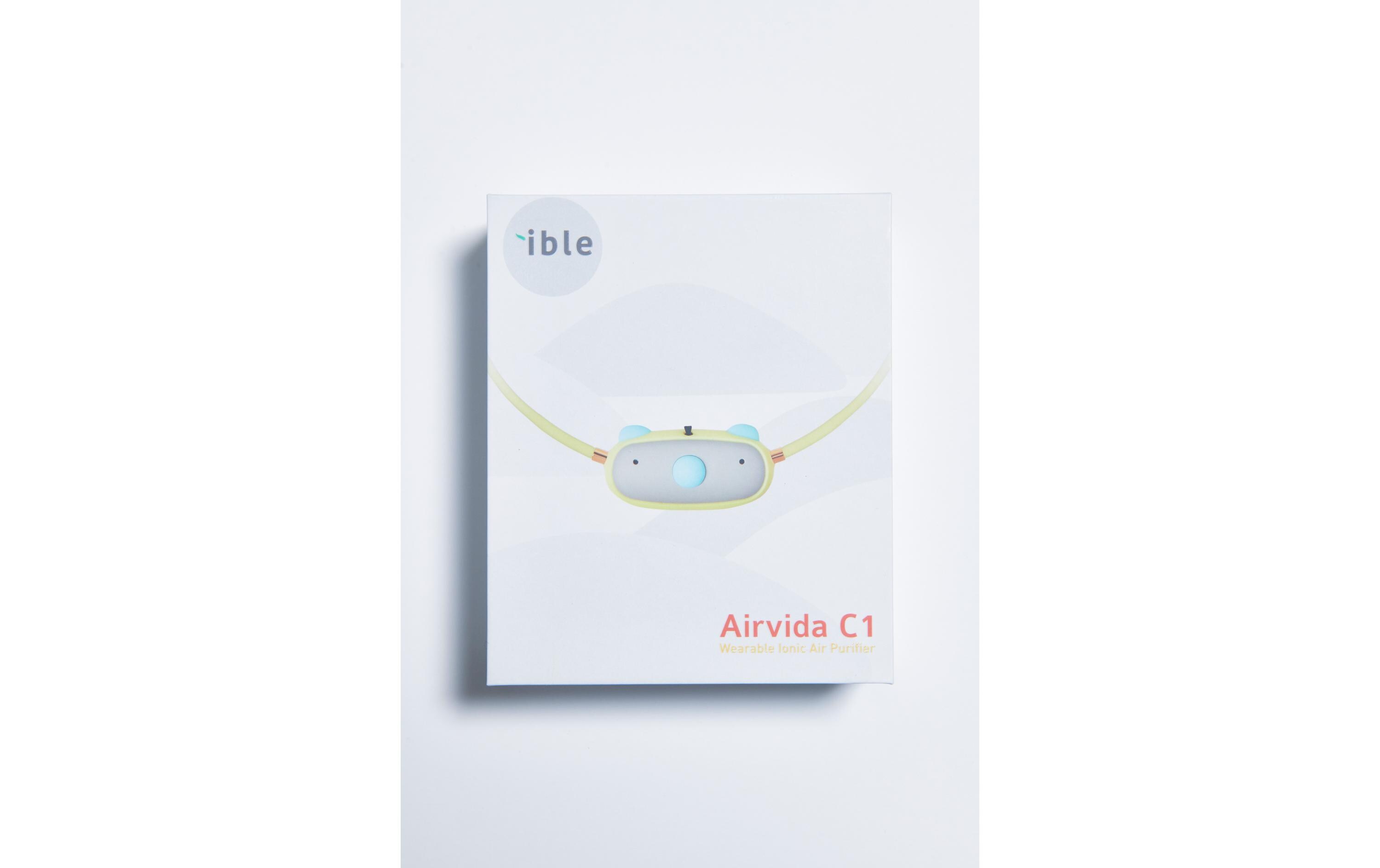 Tragbarer Luftreiniger Airvida C1 Kükengelb<br>Halsband gegen Pollen für Kinder